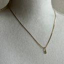 Dainty faceted rhinestones gold tone necklace Photo 6