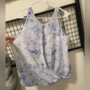 Violet+Claire NWOT |  women’s blue & white patterned tank top — medium Photo 3