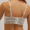 Free People NWT  Sorento Demi Longline Bra White 32DD Photo 3