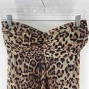 Sans Souci  Women's Strapless Maxi Dress Animal Leopard Print Sheer Brown Medium Photo 11