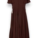 Lavitier Loyeloy Bridesmaid Dress NWT Brown Short Sleeves Slit Gown 10‎ Zip Prom Photo 3