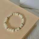 American Vintage Vintage “Fleur” Pearl Gold Flower Bead Bracelet Elegant Classic Minimal Pearlcore Photo 1