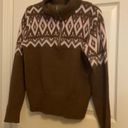 Woven Heart  Brown medium winter sweater Photo 1