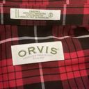 Orvis  Women’s Carefree button down up shirt size small Red & Black Plaid Photo 5