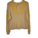 BKE Long sleeve Knit Keyhole Back Sweater Mustard Yellow Size Large Photo 1