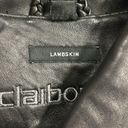 Liz Claiborne RARE Vintage Claiborne 100% Lambskin Leather Oversized Jacket SZ Large Photo 3