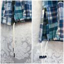 L.L. Bean Women’s Madras Blue/Green Plaid Pullover Anorak SIZE PETITE SMALL GUC Photo 4