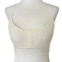 LA Made New  Criss Cross Strap Open Back Lace Bralette Ivory Photo 2