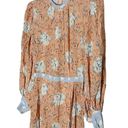 Hunter Bell  Women's Silk Casper Marfa Flowers Peach Floral Midi Dress Size 0 Photo 3