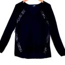 a.n.a . Light Pull Over V-Neck Top w/Sequin Details Photo 1