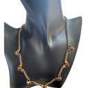 Monet  Garnet Gold Tone Elegant Necklace Photo 2