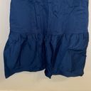 J.Crew NWT $130  Blue Drop Waist Poplin Knee Length Ballet Neck Dress XS Photo 4