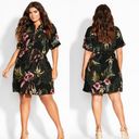 City Chic  Phucket Tropical Button Front Floral Shirt Dress Womens Size 18 NWT Photo 1