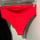 Large High Waisted High Cut Cheeky Red Bikini Bottom Photo 0