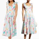 Hunter Bell  Braden Dress in Painterly Rainbow Print Size 4 Photo 1