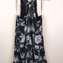 ASTR  The Label Women’s Black Floral Chiffon Twist Front Keyhole Mini Dress Photo 0