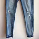 Aeropostale  High Waisted Jegging Distressed Jeans Sz 8 Raw Hem Photo 2