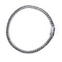 Brilliance Haus of  .925 Silver 5 3/4 Cttw Blue Sapphire Tennis Bracelet 7.25" Photo 2