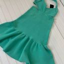 Guess NWT  Green Scuba  Ruffled Hem Cut Out Mini Dress Size S Photo 0