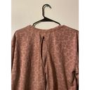 Rae Dunn  Top Womens Large Pink Animal Print Cut Out Back Long Sleeve Ladies‎ Photo 5