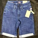 NYDJ  9" Ella Short with Rolled Cuffs - Bluewell - size 0 Photo 6