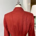 White House | Black Market  Rust Orange Linen Cropped Blazer Jacket 0 XS Photo 6