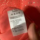 Cooper and Ella  Coral Pink Gold Polka Dot Keyhole Sleeveless Blouse Women's Small Photo 5