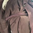 BCBGMAXAZRIA BCBGMAXAZARIA Self Tie Shabby Chic Burgundy Swing Trench Coat XXS Photo 11