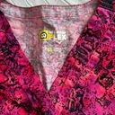 Wonder Flex Pink and purple leopard print scrub top by  Photo 8