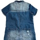 Big star Maddie Denim Shorts Romper Button Up One Piece Distressed Size L NWT Photo 7