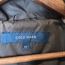 Cole Haan  Women's Back Bow Packable Hooded Rain Jacket Navy Blue Size SP Photo 6