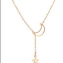 The Moon Gold Necklace & Star Gold Color Y Necklace NEW Gift Dainty Style 20” Chain Photo 3