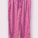 Knox Rose  Wide Leg, Elastic Drawstring Waistband Floral Pink Lounge Pants - XXL Photo 0