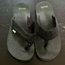 Sanuk black flip flops size 10 Photo 0