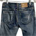 One Teaspoon  Trashed Free Birds Jeans Blue Acid Wash Highly Destroyed SAMPLE Photo 3