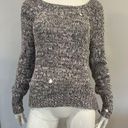 Vintage Havana  Marled Gray Distressed Side Zippers Slouch Sweater Photo 0