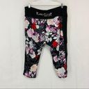 Bebe  Sport Floral Mesh Capri Yoga Workout Leggings Womens 3X Photo 3