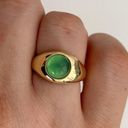 Green Stone Signet Ring Photo 0