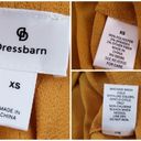 Dress Barn  Mustard Gold Metallic Thread Button Blouse Size XS See Description Photo 9