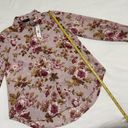 T Tahari Pink Floral Long Sleeve Button Up Blouse Top Sz XS NWT MSRP $68 Photo 1