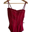 Gottex New!  Splendid Bandeau One Piece Swimsuit - Strapless Red Photo 3