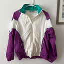 JC Penny  vintage USA Olympics windbreaker jacket white green purple Small Photo 1