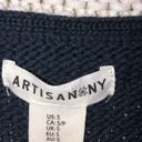 Artisan NY  navy blue fringe sweater cardigan NWT Photo 2