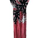 Hula Bay Hawaiian Tahitian Tribal Tiare Floral Strapless Flowy Jumpsuit M Red Size M Photo 0