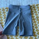 Yogalicious Gray Ribbed Biker Shorts  Photo 3