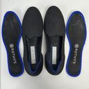 Rothy's Rothy’s Size 9.5 The Loafer Ballet Flats Black Knit Round Toe Slip On Blue Trim Photo 6