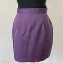 Vintage 80’s Solid Dark Purple Mini Pencil Skirt Size 10 Photo 2