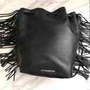 Victoria's Secret VICTORIA’S SECRET Black Fashion Show Faux Leather Fringe Drawstring Backpack Photo 8