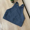 Lululemon Women’s  High Neck Energy Bra Long Hem Cross Cross Steele Blue Size 4 Photo 0