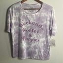 Fifth Sun NWT Purple & White Tie Dye Cropped Top Junior’s XL (15-17) Photo 0